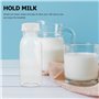 Angoily 10 Pièces 200Ml Vide Bouteilles de Lait en Plastique avec des Couvercles Boire du Jus De Boissons Transparent Conteneur 