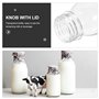 Angoily 10 Pièces 200Ml Vide Bouteilles de Lait en Plastique avec des Couvercles Boire du Jus De Boissons Transparent Conteneur 