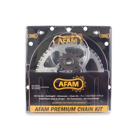 Afam 01213100 Kit chaîne de moto - kit acier pour YAMAHA TW 125 1999 - 2001