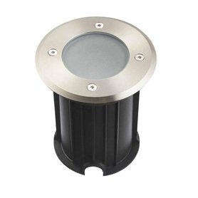 LeClubLED Support Spot Encastrable Sol GU10 AC220-240V Étanche IP67 Rond - perçage 98mm Diffuseur Dépoli
