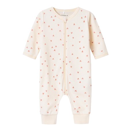 NAME IT Female Nbfnightsuit Zip Buttercream Hearts Noos Pyjama