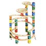 Hape Circuit à Billes Créatif en Bois Le Vertigo Quadrilla - Pour Enfants 4 ans et Plus - Jeu de Construction en Bois avec Kit C