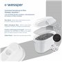 Wessper Carafe Filtrante avec Filtre, Carafe pour porte de réfrigérateur 2,7 L, Cartridges avec Charbon Actif et Résine échangeu