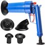 Retoo Nettoyeur Canalisations Haute Pression Pistolet Air Comprimé Outil Débouchage 3.5 BAR Sans Produits Chimiques 4 Embouts In
