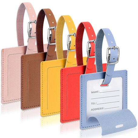 Cozary 5 Pièces Etiquette Valise en PU