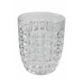 Villa d'Este Home Tivoli Geometrie Lot de 1 Verres à Eau en Verre coloré avec Traitement par Relief, 300 ML, Multicolore, 6 unit