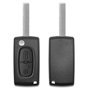 LAGE Coque de Clé 2 Boutons avec Lame Rainure Latérale pour Télécommande Voiture Plip
