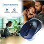 Ewent EW3218 Souris sans Fil Optique 800/1200/1600 DPI, Click Silencieux, Récepteur Nano USB-A, Interrupteur on/Off, Noir