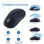 Ewent EW3218 Souris sans Fil Optique 800/1200/1600 DPI, Click Silencieux, Récepteur Nano USB-A, Interrupteur on/Off, Noir