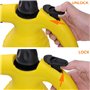 Bakaji Nettoyeur à vapeur portable, puissance 1050 W, pression 3,2 bar, 28 g/min, réservoir 300 ml, chauffage rapide avec bec pi