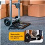 Avilia Porte-Bagages Pliable - Chariot à Chargement à 2 Roues avec Structure en Aluminium et poignée télescopique, idéal pour Co
