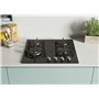 Candy CDK6GF4WEKB, Plaque de cuisson à gaz, Black