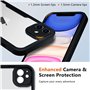 TVVTPU Coque pour iPhone 12, Antichoc Housse avec Protecteur D'écran et Protection Caméra, 360 Degré Full Body Protection Portab