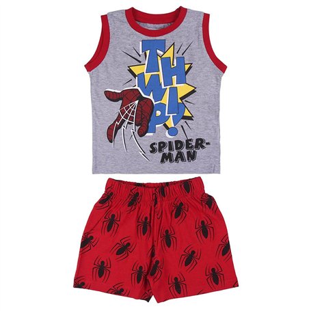 CERDÁ LIFE'S LITTLE MOMENTS Pijama Tirantes de Spiderman Niño Para Verano de Color Rojo-Licencia Oficial Marvel and Toddler Pyja