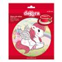 Dekora - Decoration Gateau Anniversaire Feuille Azyme d'un Licorne - 20 cm Diametre
