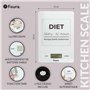 Fisura - Balance de cuisine numérique "diet" blanche. Balance électronique originale de 5 kg/11 lbs. Balance alimentaire multifo