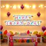 Guirlande de fête Peppa Pig - Bannière « Happy Birthday » - Décoration de fête d'anniversaire réutilisable - Fournitu