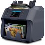 Detectalia V500 - Compteur de billets avec fonction de valeur pour billets mixtes de 5 devises EUR, GBP, USD, CAD, MXN - 2 CIS e