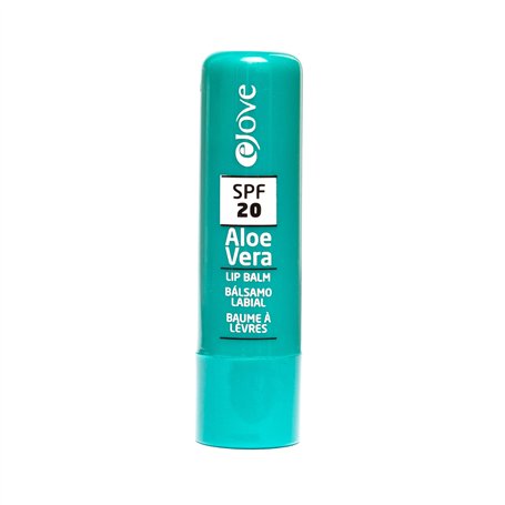 Ejove Rouge à Lèvres à l'Aloe Vera SPF20 4 g | Protection solaire UVA et UVB | Hydratation intense pour lèvres sèches et gercées