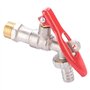 1/2" Robinet d'eau de filetage verrouillable Eau Ball Valve en laiton robinet d'eau Valve extérieure jardin pelouse interrupteur
