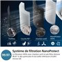Philips Purificateur d'air et humidificateur 2 en 1 Séries 3000, 131 m2, Filtres NanoProtect HEPA et à charbon actif éliminant 9