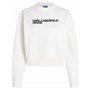 KARL LAGERFELD JEANS Regular Essential Logo Sweat Maillot de survêtement, Blanc, S Femme