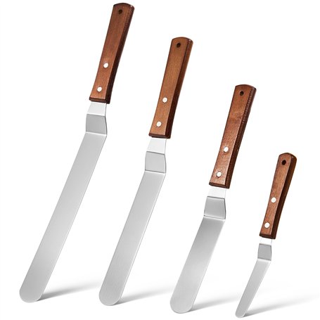 4PCS Spatule Coudée Pâtisserie