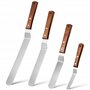 4PCS Spatule Coudée Pâtisserie