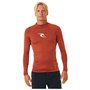 T-Shirt de Bain Rip Curl Waves Upf Perf L/S Rouge Surf