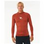 T-Shirt de Bain Rip Curl Waves Upf Perf L/S Rouge Surf