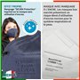 30 masques FFP2 certifiés CE BLEU avec élastiques noirs Logo en relief SICURA BFE ≥99% Fabriqué en Italie Masques FFP2 SANITISÉS