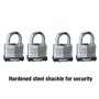 Master Lock Cadenas 1803Q en acier laminé, lot de 4, clés identiques