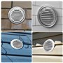 Lot de 2 grilles d'aération rondes en acier inoxydable - 80 mm - Pour garage, cuisine, salle de bain, hotte aspirante