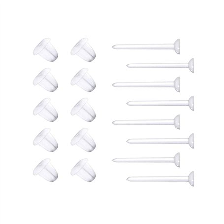 100pcs Clair Boucles d'oreille en Silicone Boucles d'oreilles Bouchons sécurité Balle Embrayage Remplacement Fournitures de Bric