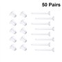 100pcs Clair Boucles d'oreille en Silicone Boucles d'oreilles Bouchons sécurité Balle Embrayage Remplacement Fournitures de Bric