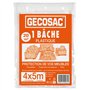 Gecosac Bâche polyéthylène translucide 4 x 5 mètres 10 microns Protection Meuble