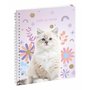 Exacompta - Réf. 9991413E - 1 Cahier de textes Lovely Chat Blanc 17 x 22 cm - Visuel Chat