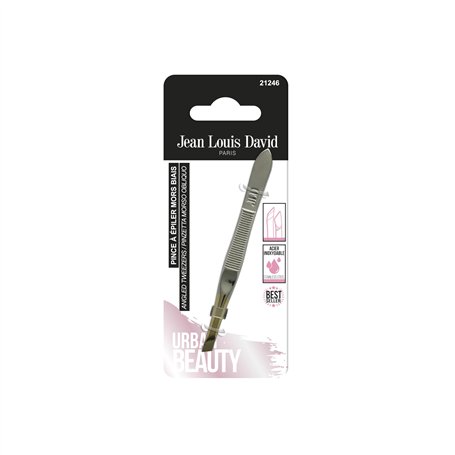 Jean Louis David - Pince à Epiler - Dorée - Mors Biais - Epilation Précise et Sans Douleur