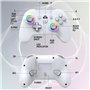Manette sans fil - SUBSONIC - Switch 2 / Switch - LEDs programmables - Vibrations - Gyroscope - Blanc