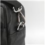 Alassio 47034 Tiber Sac à bandoulière en cuir véritable avec compartiment rembourré pour ordinateur portable 15" Compartiment pr