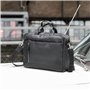 Alassio 47034 Tiber Sac à bandoulière en cuir véritable avec compartiment rembourré pour ordinateur portable 15" Compartiment pr