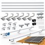 NuaSol Lot de 2 crochets de toit photovoltaïques PV pour toit de tuiles - Avec profilé solaire en aluminium