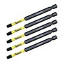5 x SabreCut SCRSQ289_5 Jeu d'embouts de tournevis à percussion magnétique carré SQ2 89 mm à extrémité unique compatible avec De