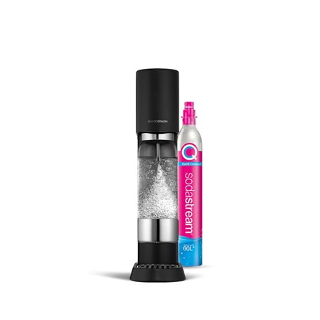 SodaStream ensō Machine à Eau Pétillante et Soda | Pack 1 Bouteille 1L Compatible Lave-Vaisselle + 1 Recharge de Gaz 60L à Clips