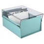 Acrimet Boîte à Fiches Organisateur 5'' x 8’', Base en Métal Robuste (Index AZ et un Séparateur Plastique Inclus) (Base Verte av