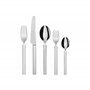Alessi 4180/8 Dry Cuiller à Café en Acier Inoxydable 18/10 Brillant à Manche Satiné, Set de 6 Pièces, Argent