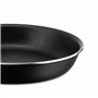 Alessi Pots&Pans Poêle à Frire en Aluminium avec intérieur Anti-adhésif Poignée en Acier Inoxydable 18/10 Noir Taille Unique AJM