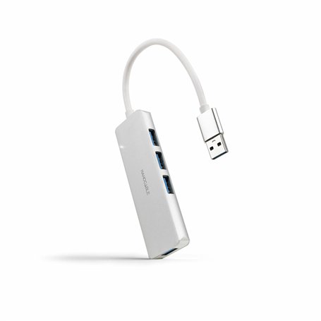 Hub USB NANOCABLE 10.16.4602 Argenté