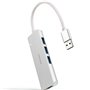 Hub USB NANOCABLE 10.16.4602 Argenté