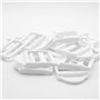DOJA Barcelona | Boucle Sac à Dos 25mm | Pack 10 | Boucles Blanches de Verrouillage | Largeur Intérieure 25mm | en Plastique | B